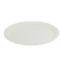 10 inch white bagasse oval plateAlternative Image1