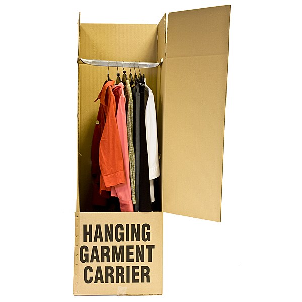 WARDROBE CARTON BOXES 508 X 180 X 1245MM (FOLDED FOR COURIER)