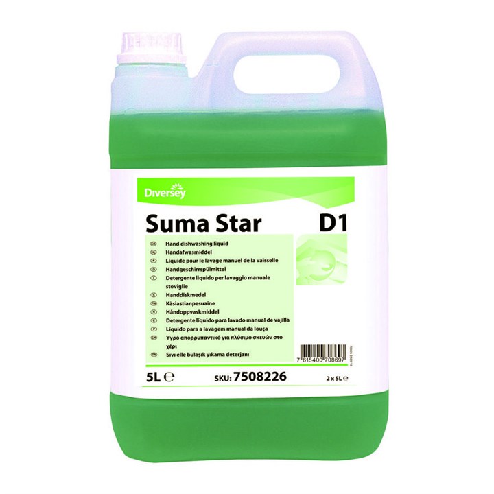 SUMA STAR D1 CONCENTRATED MANUAL WASHING UP LIQUID 5 LITRE