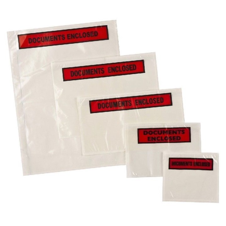 A5 PRINTED DOCS ADHESIVE DOCUMENT POUCHES 225 X 165MM