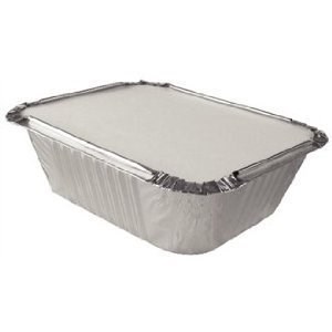 NO.2 TAKEAWAY FOIL TRAY CONTAINER  LID COMBO 4 X 5 INCH