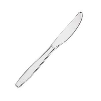 CLEAR GILD DISPOSABLE PLASTIC KNIVES