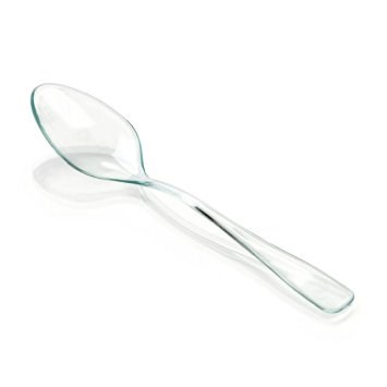 CLEAR GILD DISPOSABLE PLASTIC SPOONS