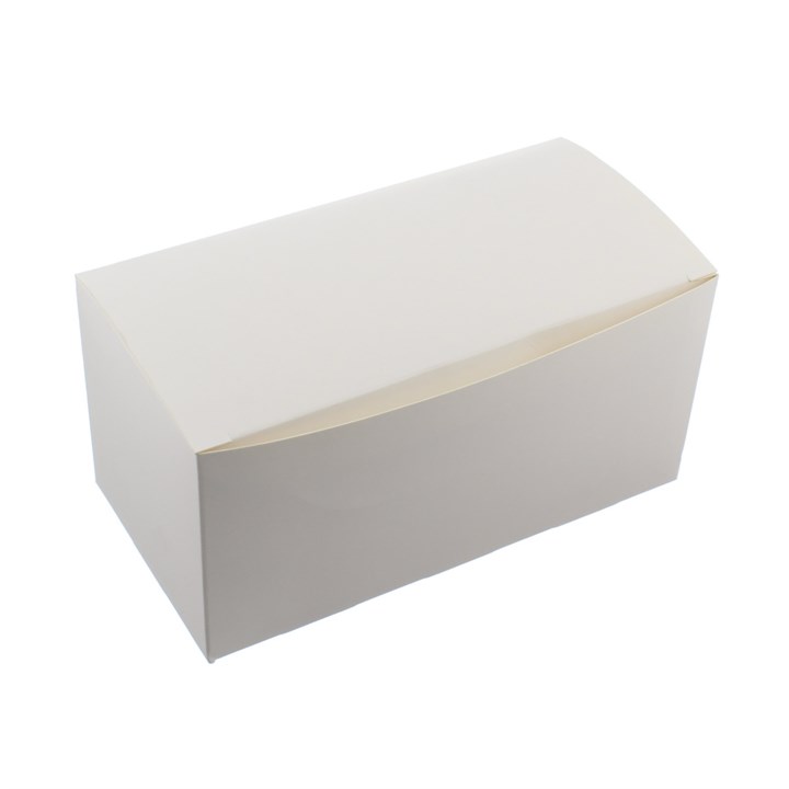 WHITE LOG BOXES 8 X 4 X 4 INCH 250GSM 410 MICRON - PACK OF 400
