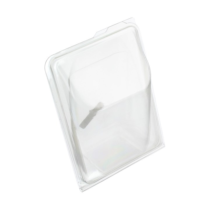 CLEAR PLASTIC HINGED TORTILLA CONTAINER 321 X 110 X 47MM