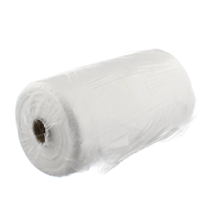 WHITE PLASTIC BAG WITH HANDLE ON ROLL 415 X 200MM 8MU