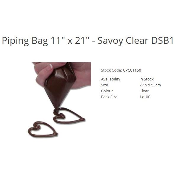 SAVOY PIPING BAGS