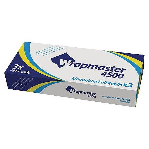 WRAPMASTER 450MM CATERING TIN FOIL ROLL REFILL FOR WM4500 90M