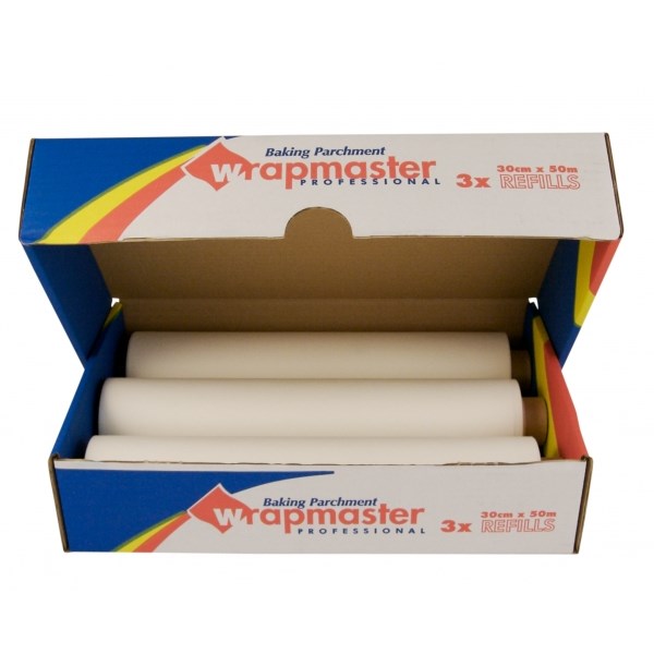 WRAPMASTER 450MM BAKING PARCHMENT CUTTER BOX 50M ROLL