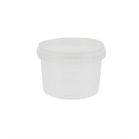 565ML CLEAR PLASTIC RING LOCK CONTAINER  LID