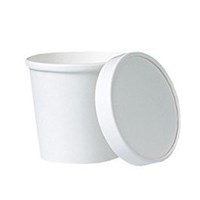 12OZ WHITE SOUP CURRY FOOD CUP & LID COMBO