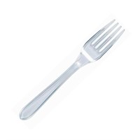 CLEAR GILD DISPOSABLE PLASTIC FORK