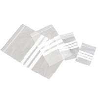 RESEALABLE GRIP POLYTHENE BAGS WITH WRITE-ON PANEL