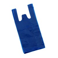 BLUE PLASTIC CARRIER BAG 215  130 X 440MM 18MU