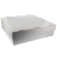 CAKE BOX KRAFT WHITE 18 X 18 X 5 INCH NO LID