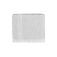 5.75 X 6 INCH PLAIN WHITE  GREASEPROOF BURGER BAG SLIT SIDE