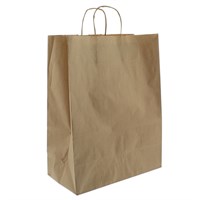 Leafware Brown Kraft Paper Carrier Bag with Twisted Handle
