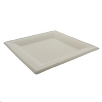 6 INCH SQUARE COMPOSTABLE SUGARCANE PLATE