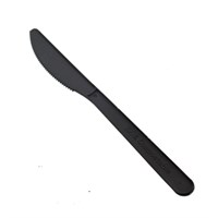 LEAFWARE 7 INCH BLACK COMPOSTABLE KNIVES