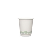 Leafware 8Oz White Double Wall Compostable Cup