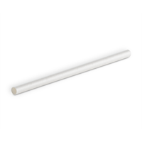 LEAFWARE WHITE COMPOSTABLE PAPER STRAWS 210X10MM