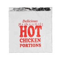 CHICKEN PORTIONS HOT FOOD FOIL BAG 7 X 9 X 7 INCH