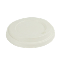 White compostable PLA lid - fits 12, 16 and 20oz cups