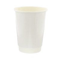16OZ WHITE DOUBLE WALL DISPOSABLE COFFEE CUPS