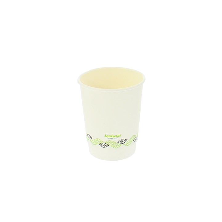 Leafware 16oz White Double Wall Cup