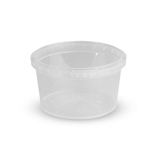 670ML CLEAR PLASTIC RING LOCK CONTAINER  LID