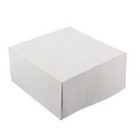 WHITE CAKE BOXES 8 X 8 X 4 INCH 250GSM 410 MICRON - PACK OF 250