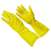 Yellow Household RUBBER gloves MEDIUM