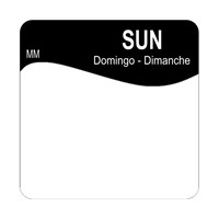 25MM REMOVABLE SUNDAY SQUARE LABEL