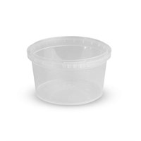 770ML CLEAR PLASTIC RING LOCK CONTAINER  LID
