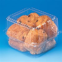 TOUTIPACK 238 X 205 SQUARE HINGED V LARGE CUPCAKE CONTAINER